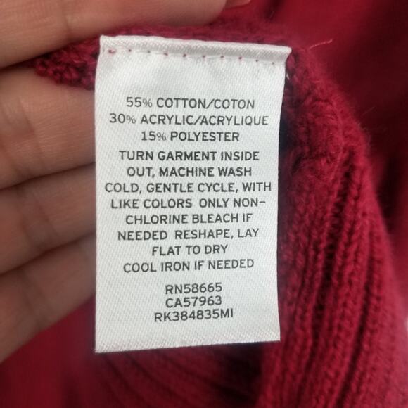 Abound | Long Open Cardigan Red Sweater XS New! - Picture 5 of 6